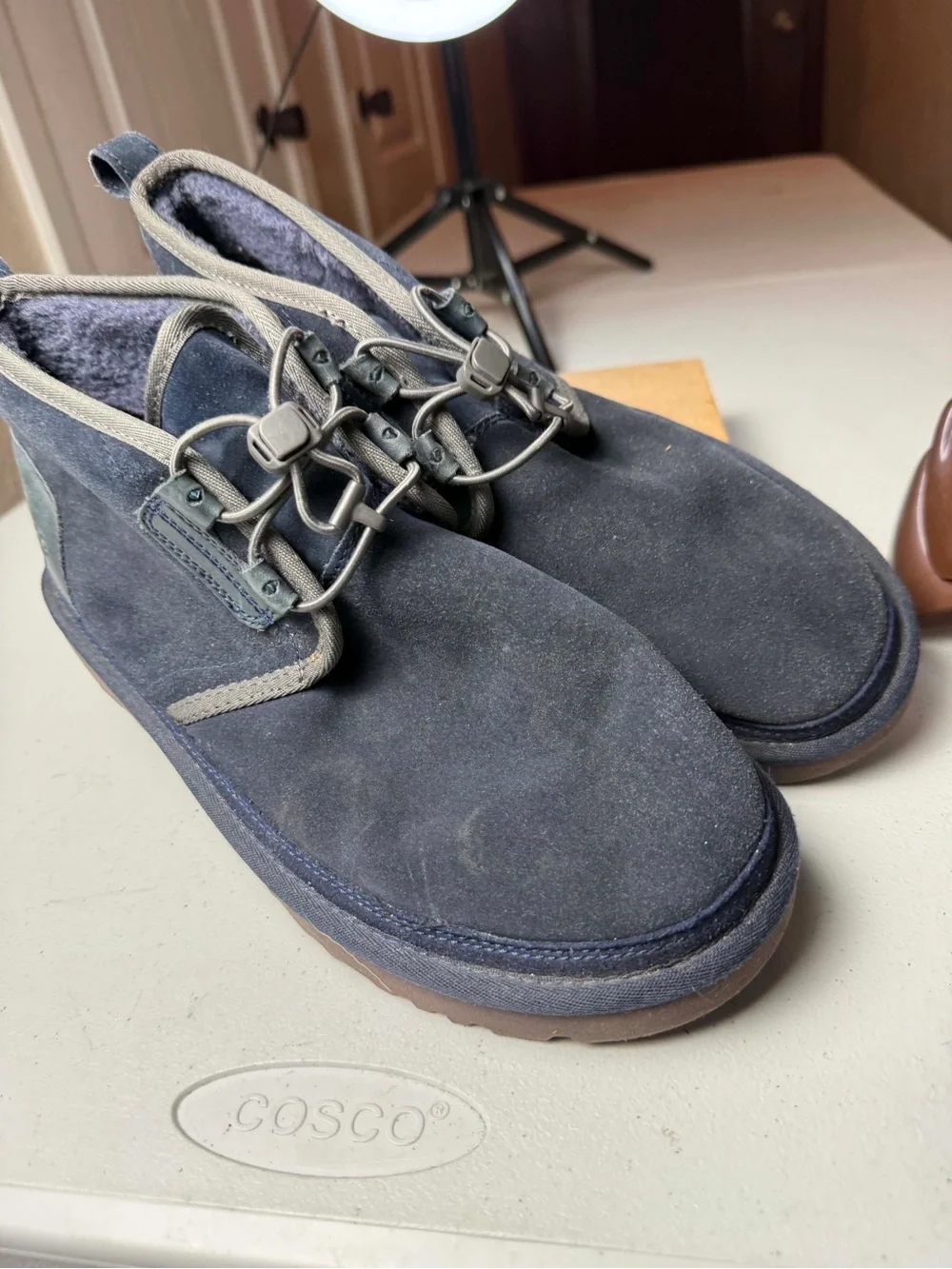 UGG Neumel Ghillie Chukka Lined Boots -Navy Sapphire Suede -US 10